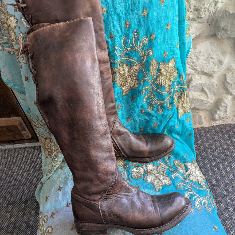Bed Stu Brown Lace Up Boots for Women 9.5